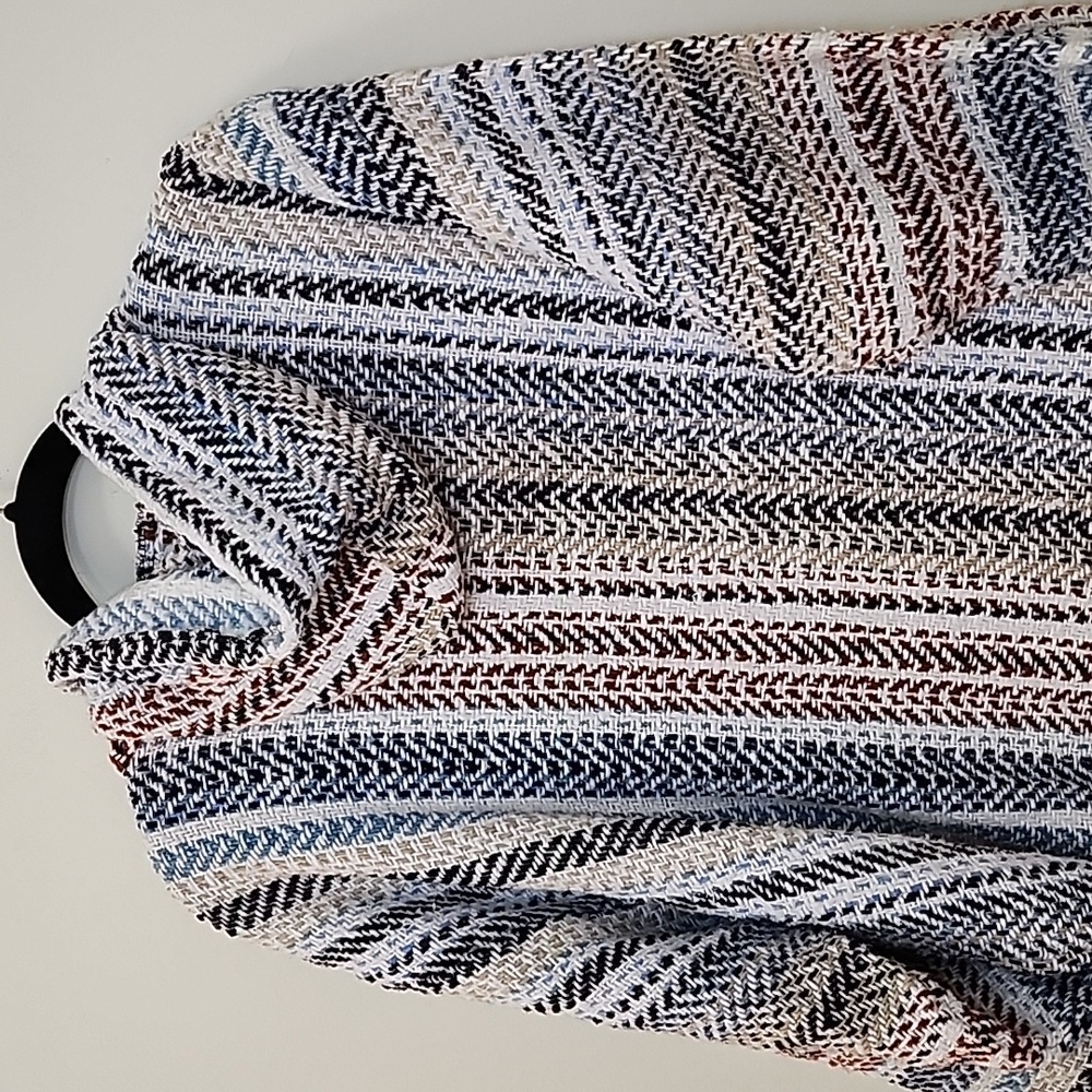 Baja  Stripe Hoodie with Front Pocket Multicolor Coogi  Size Meduim - Picture 11 of 16